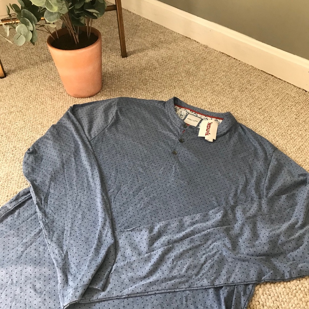 Men’s Blue Jersey Knit Top